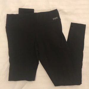 PINK Black Fleece Lined Leggings